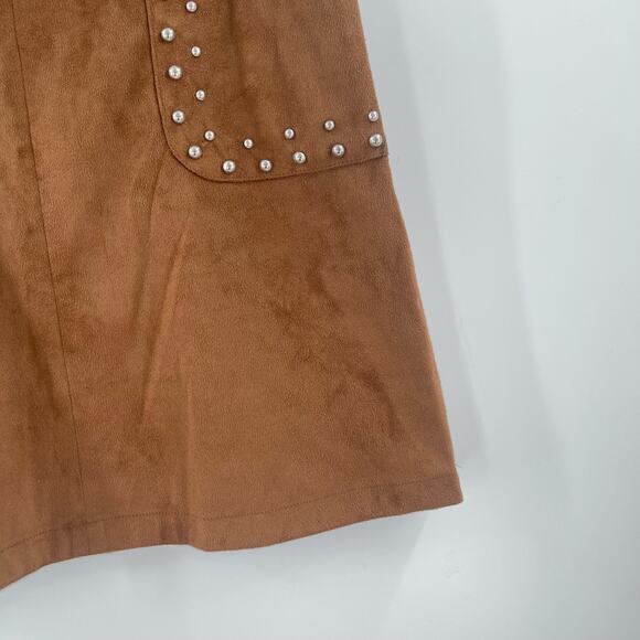 BB DAKOTA Skirt Size 0 Faux Suede Steve Madden Country Western Cowgirl Cowboy - Picture 12 of 16